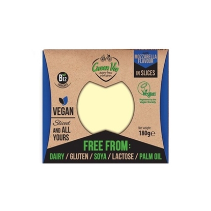 Picture of GREEN VIE MOZZARELLA FLAVOUR SLICED 180GR